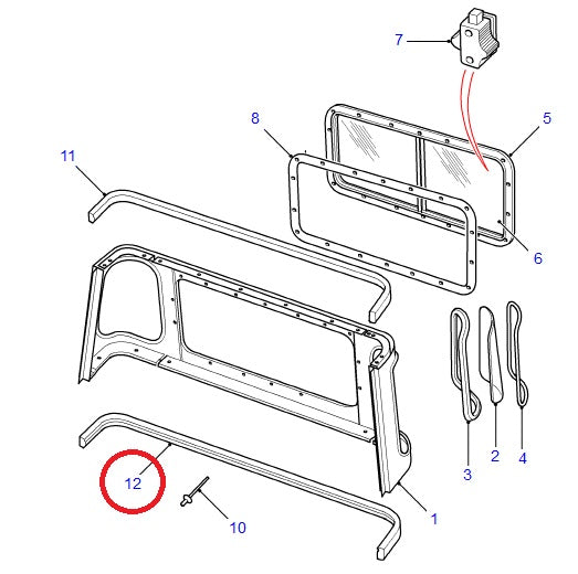 Seal Rear Panel Cabin Pick Up