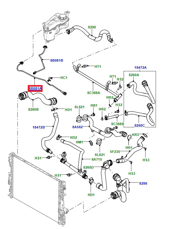Hose Overflow Container - GENUINE LAND ROVER