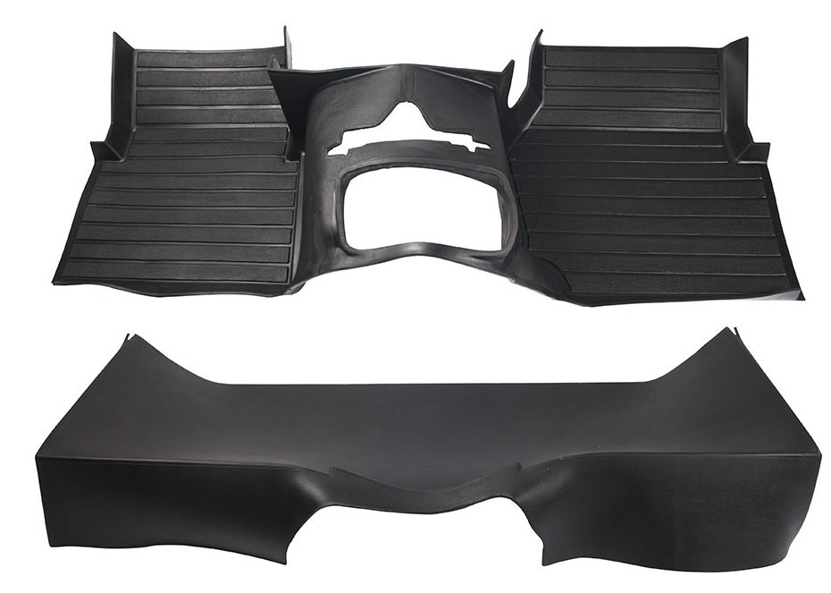 Floor panel - Front - 2 pieces - Black - EXMOOR TRIM