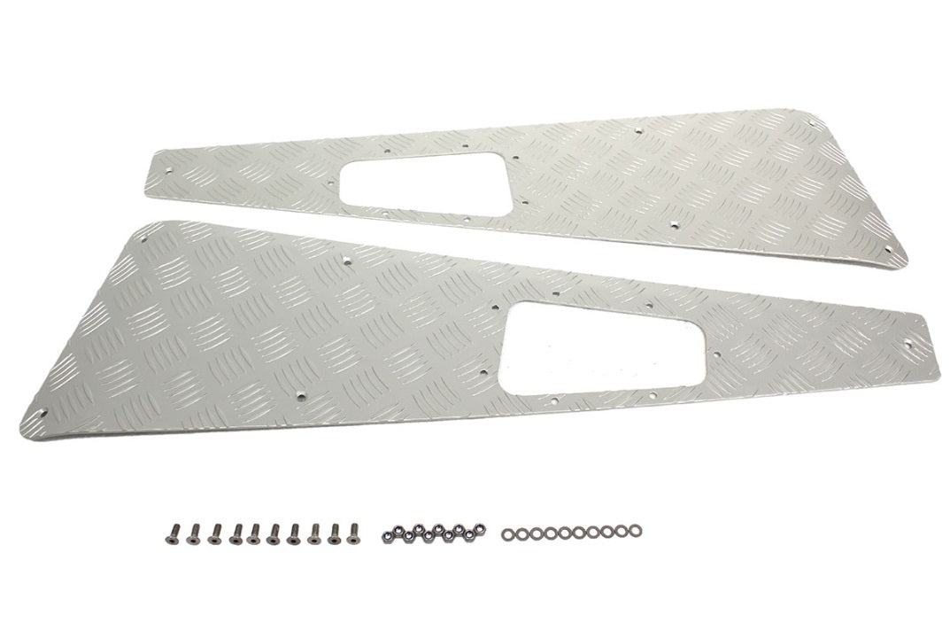 Wing Tops Pair - Chequer Plate - Silver - 2007 Onwards