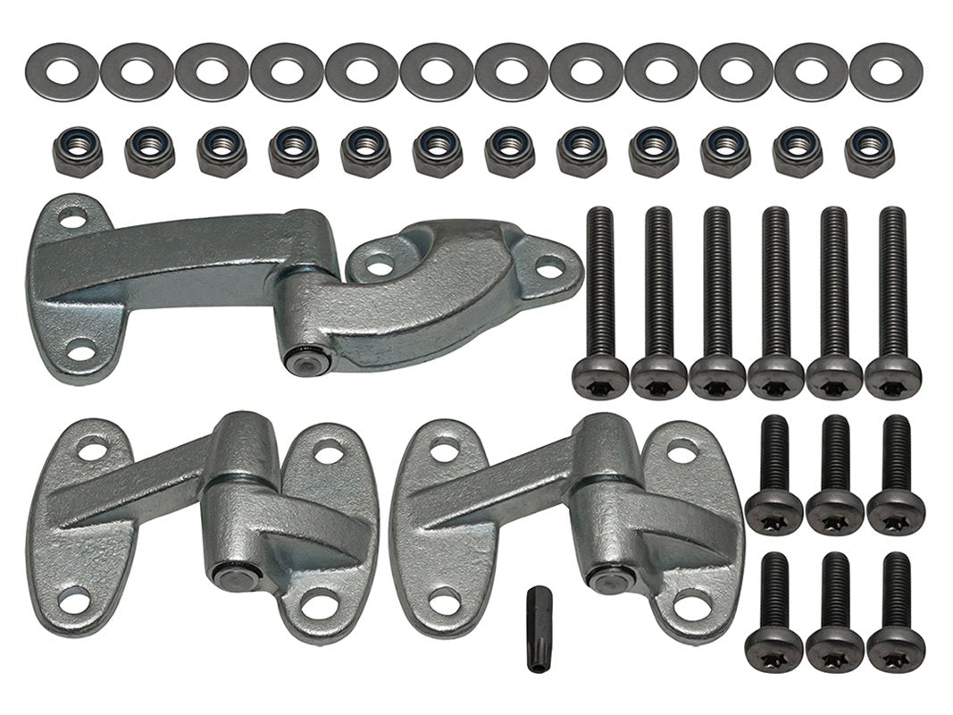 Tailgate Hinge Kit - Metric - Stainless steel screws