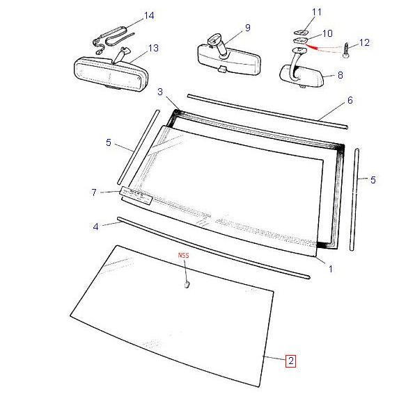 Windscreen unheated