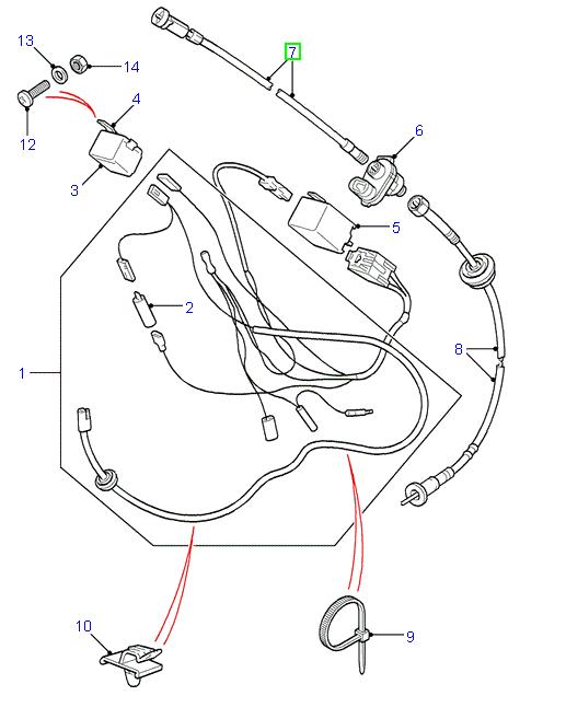 Cable assy - speedometer drive