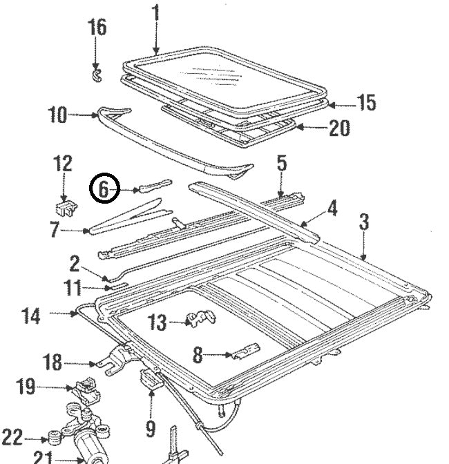 Guide - sliding roof