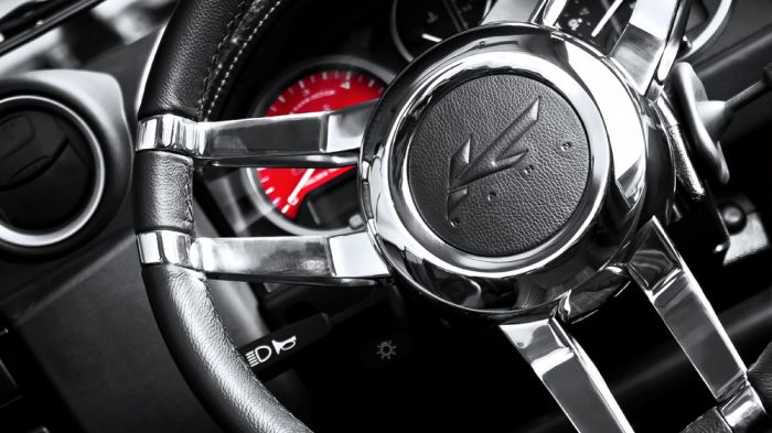 Double 3 Spoke Steering Wheel - Billet Aluminium & Black Leather (Includes Boss Kit)