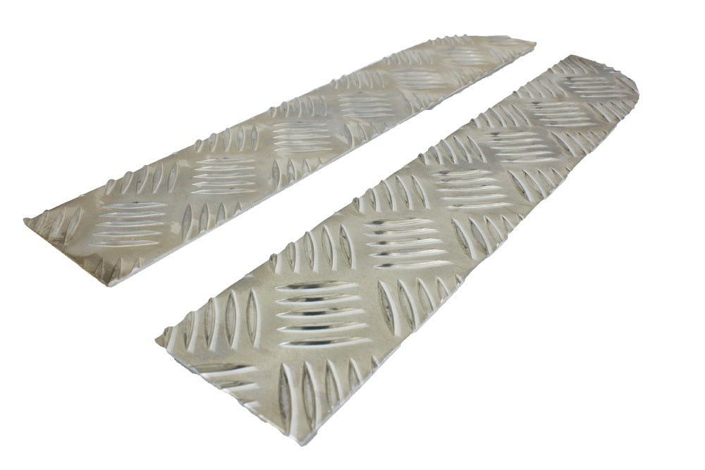 Std Bumper Chq Plt End Cover (Pair) - Aluminum - 2mm