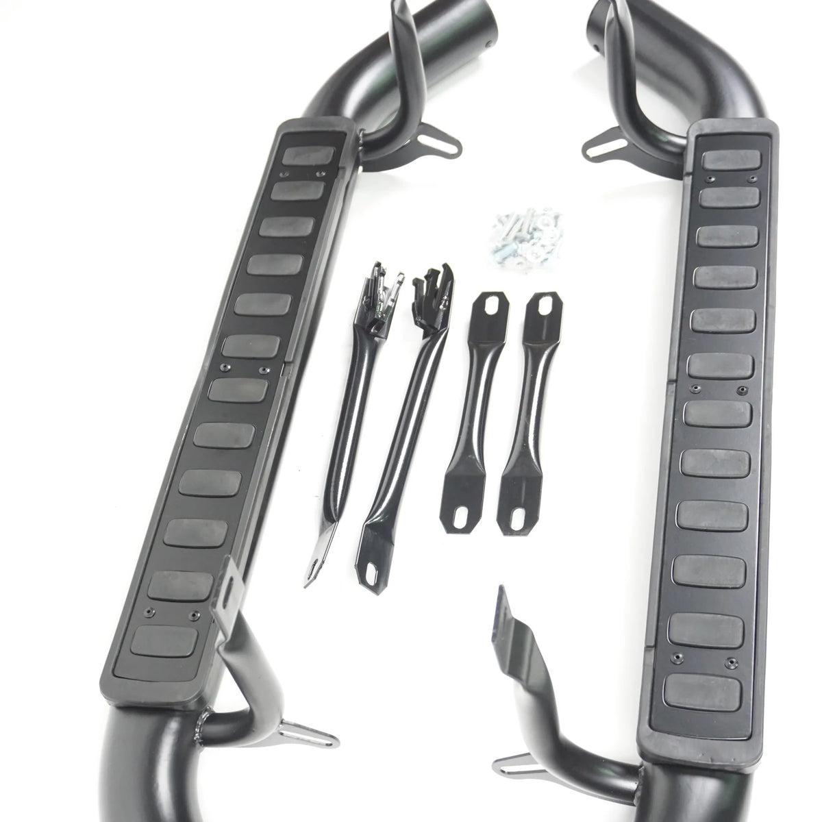 Tubular Side Steps - Black Tread - AG PARTS