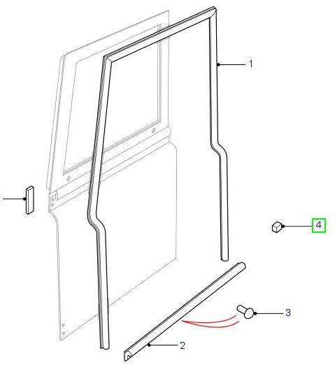 Pad - foam - door