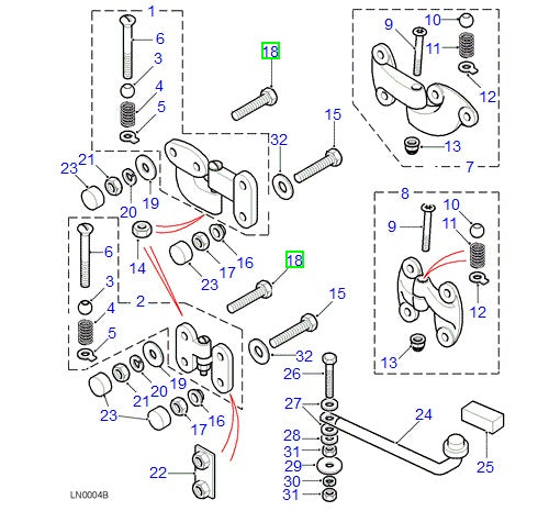 Tailgate Hinge Screw - M8 x 25