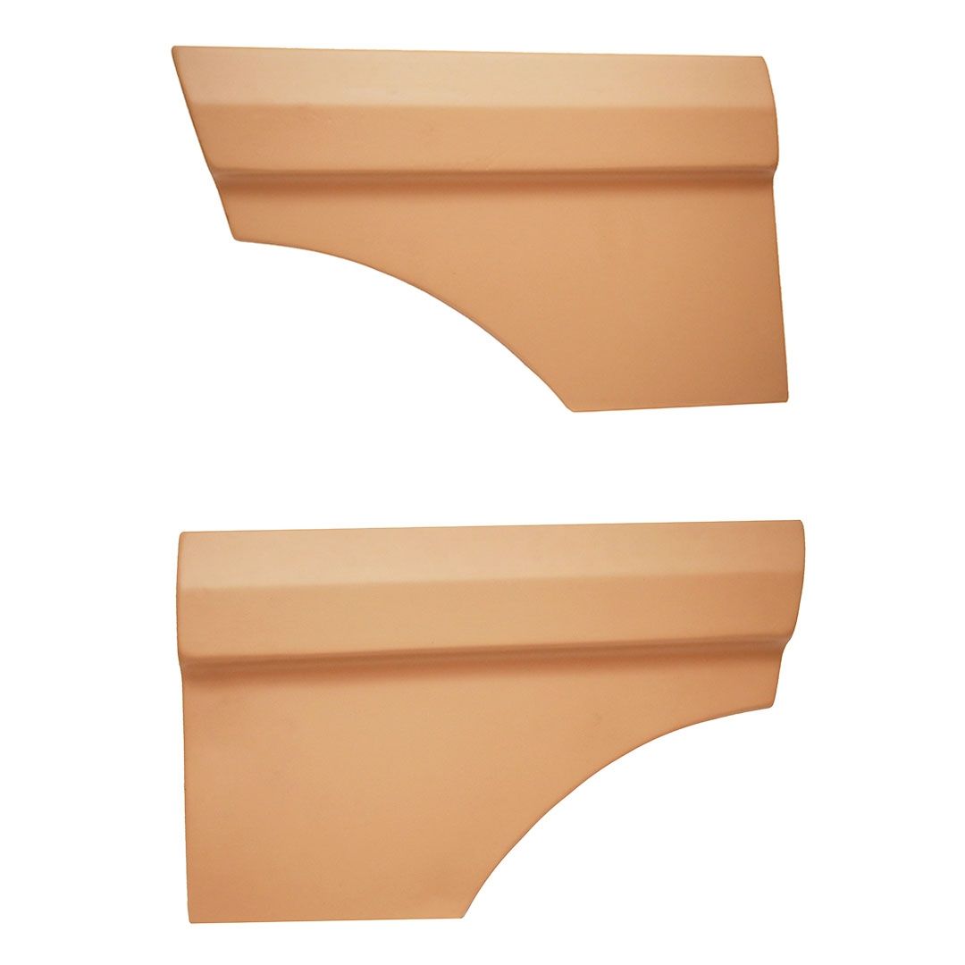Range rover classic two door rear side trim panel pair (palomino) mouldings