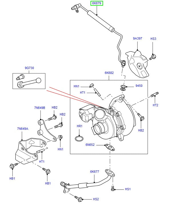 Pipe - oil feed - GENUINE LAND ROVER