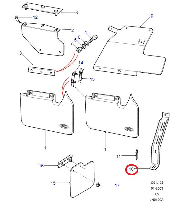 Rear Mudflap Bracket - Right Hand Side - ALLMAKES