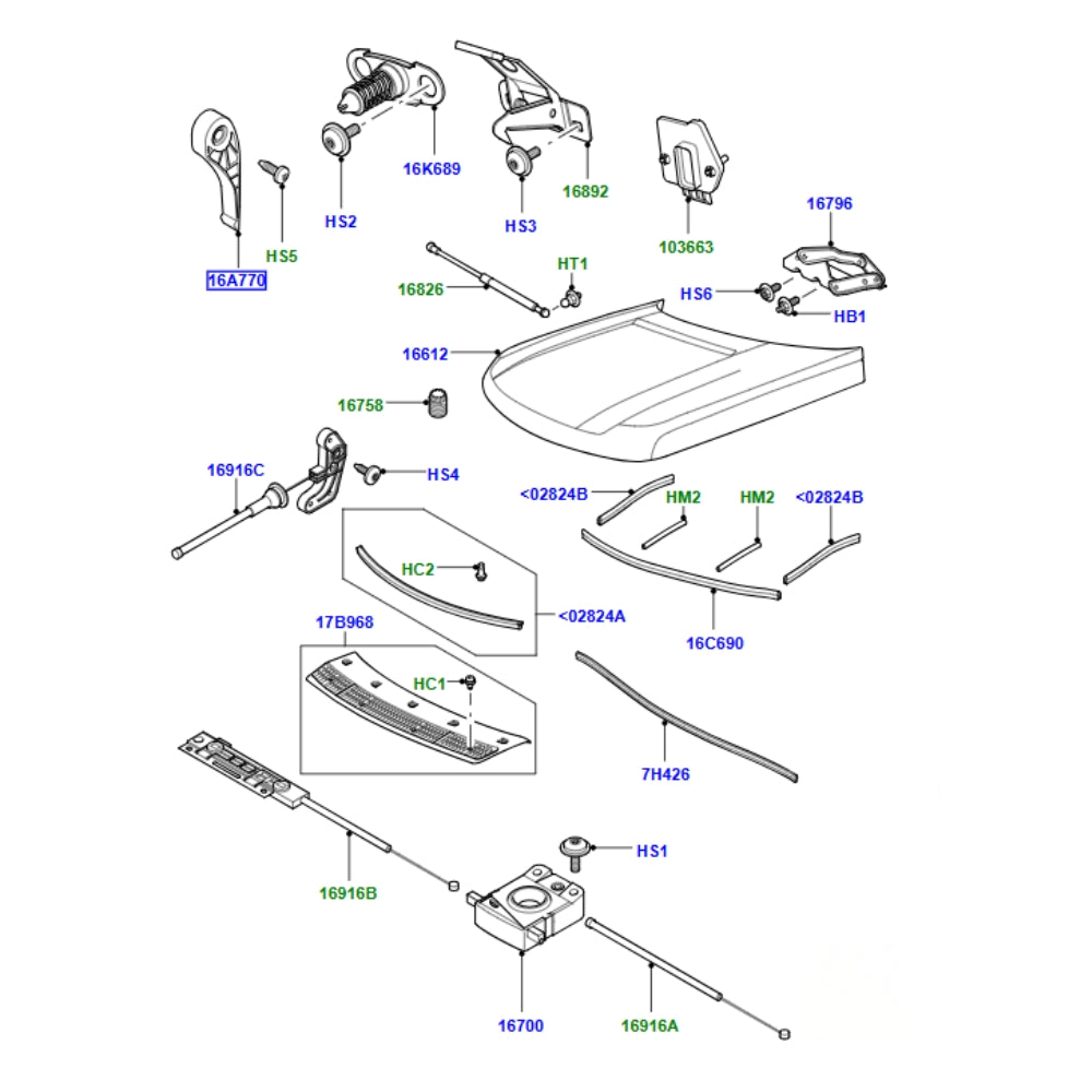 Bonnet Release Handle - GENUINE LAND ROVER