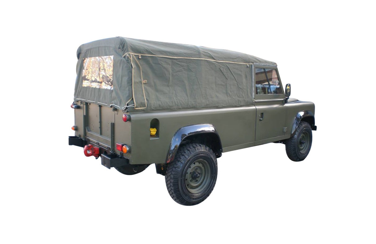 110" Full Hood Khaki Canvas