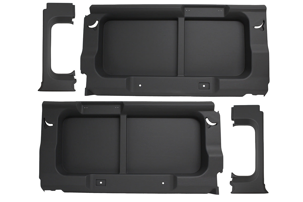 Defender 110COMM Black Rear Window Trim Panels Without Windows - TERRAFIRMA