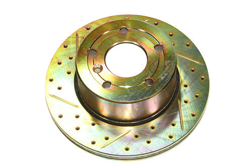 Front BRAKE DISC DRILLED and GROOVED - PAIR