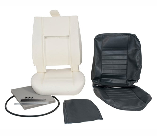 Seat Re Trim Kit - Front - Outer - Grey Vynil - ALLMAKES