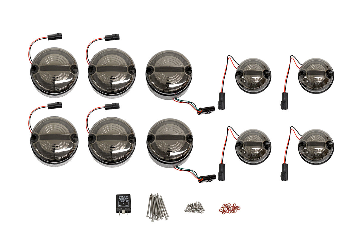 95MM Halo & Bar Style LED Defender Light Kit - Smoked - TERRAFIRMA