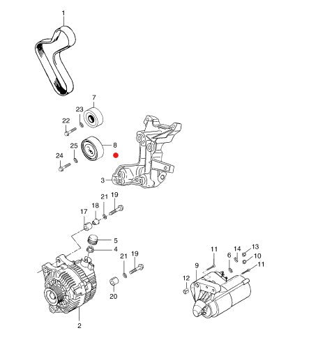 A/C Compressor Tensioner