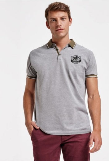 Eigas short sleeve polo shirt - Color Gray and military green - Size XL
