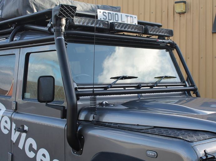 Snorkel for Defender With Exterior Roll Cage - 3" raised air intake head (AG742) is NOT included