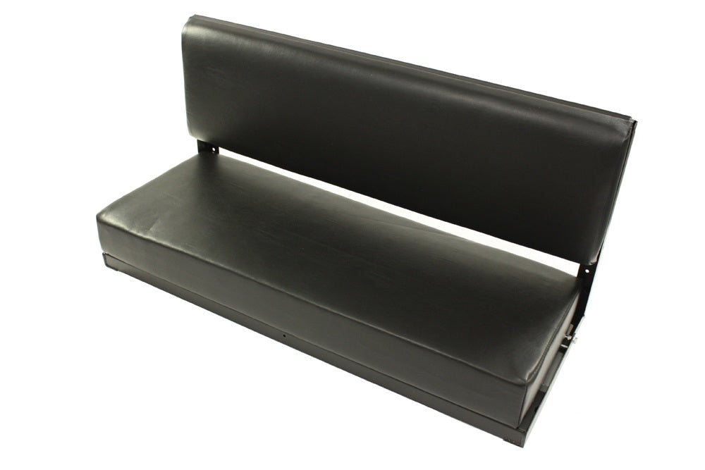 Hinged Rear Bench Seat - Complete (Side View) - Color Black - EXMOOR TRIM