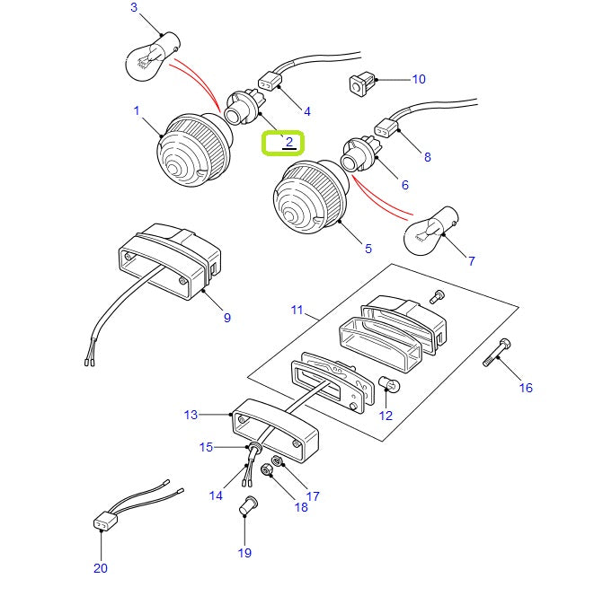 Bulb Holder Stop/Tail Lamp - ALLMAKES