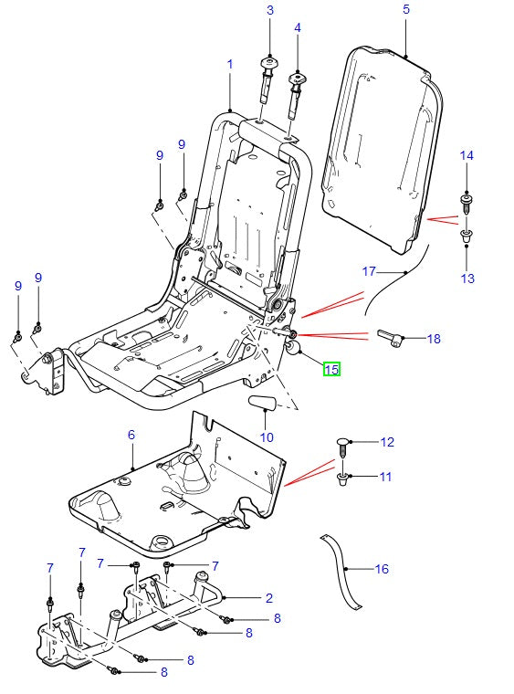 KNOB - LATCH - Rear Seat