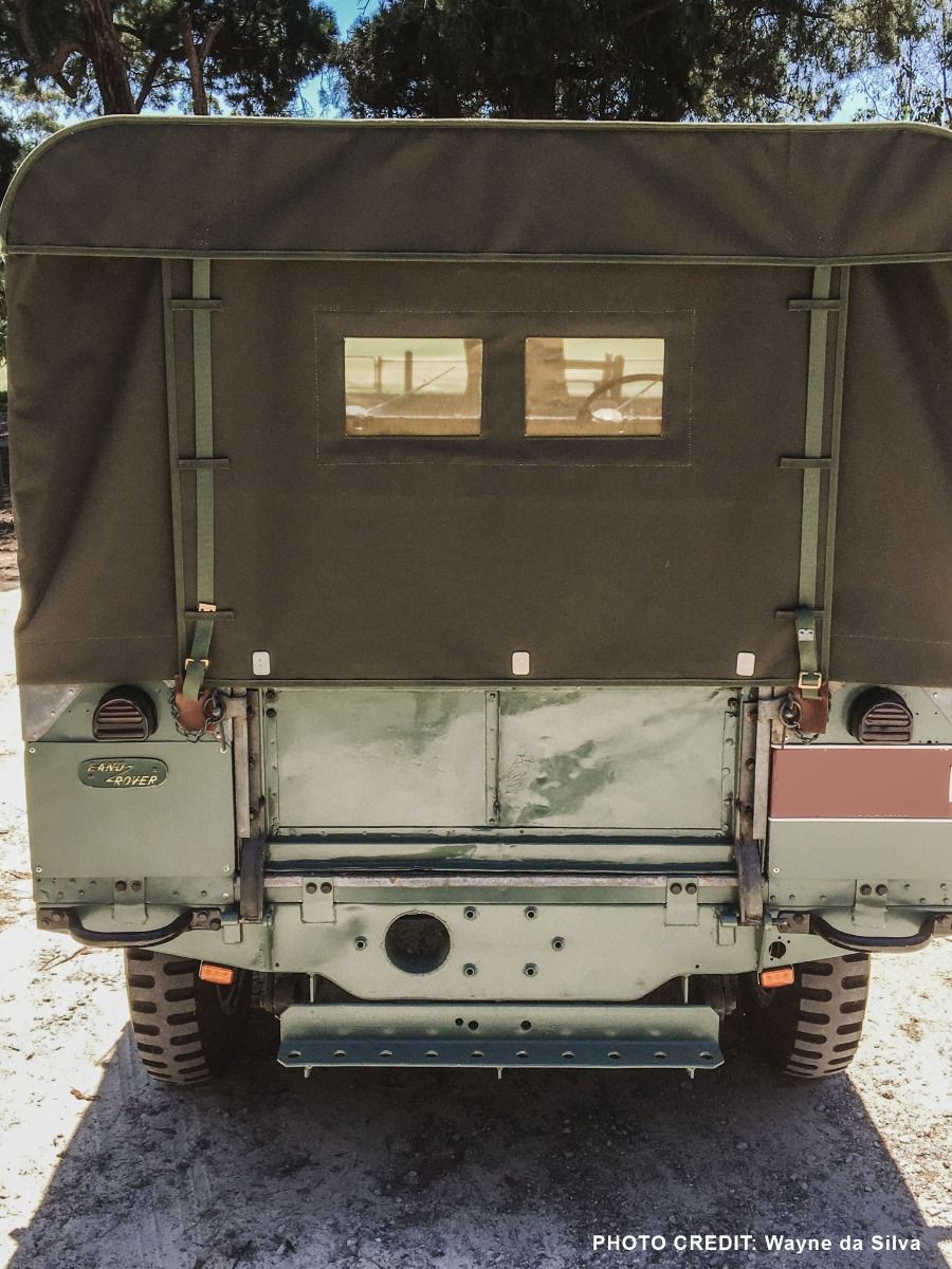 Full Canvas - Double Rear Window - Khaki - EXMOOR TRIM