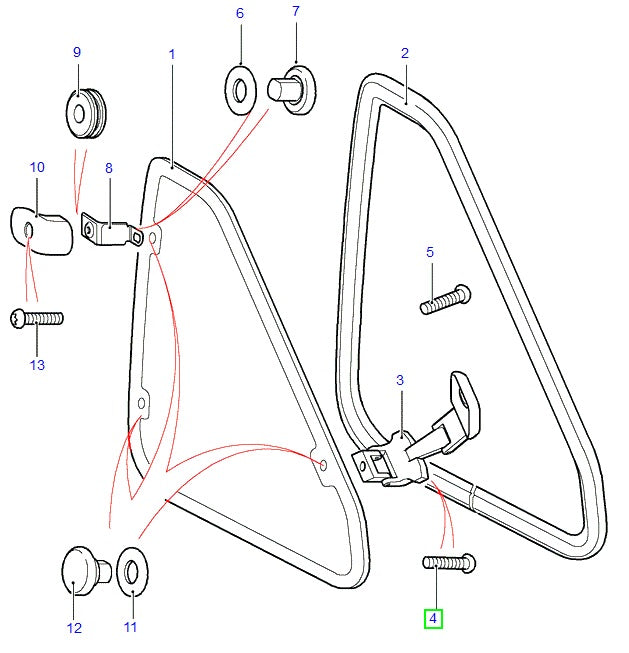 Screw from Latch to Crystal