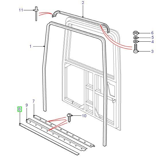 Seal Rear Door Bottom - AG PARTS