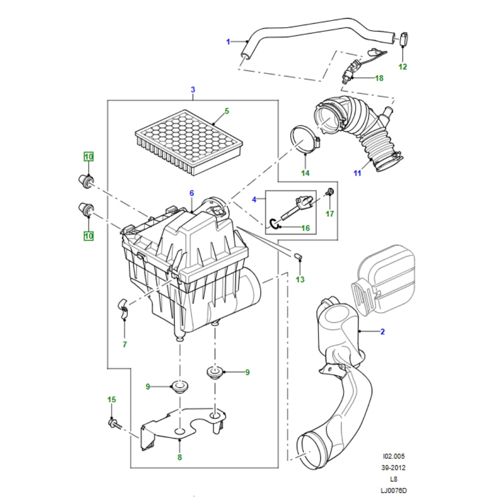 Air Cleaner Isolator Bush - GENUINE LAND ROVER
