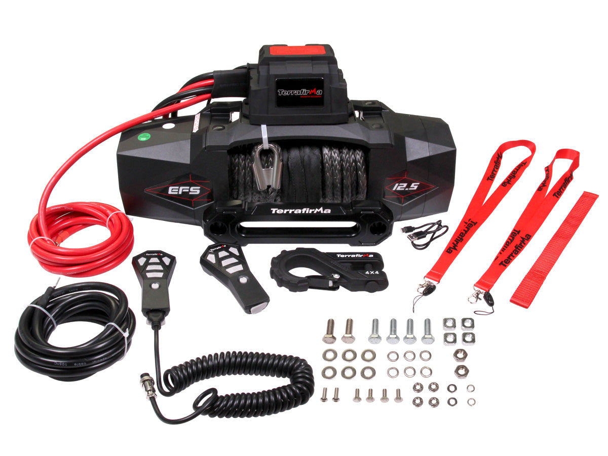 EFS 12.5S Electric Winch - Synthetic Rope - TERRAFIRMA