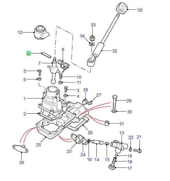 Tensioner pin - gearbox - GENUINE LAND ROVER