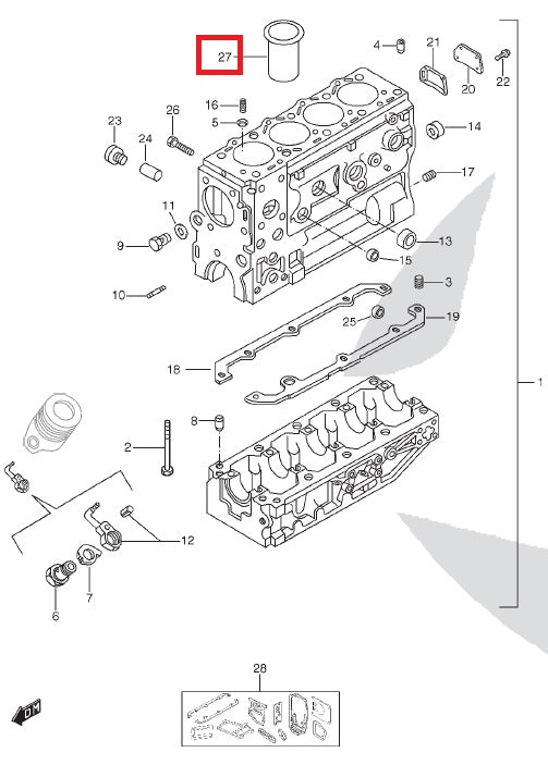 Piston Liner - +.020 - SANTANA