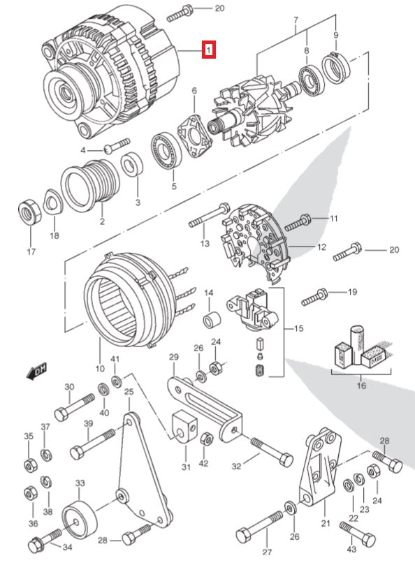 Alternator 12V.