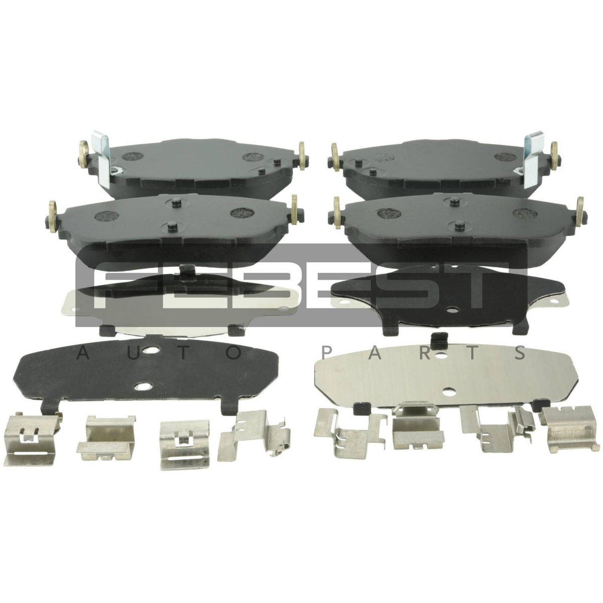 Pad kit, disc brake, front - kit - FEBEST