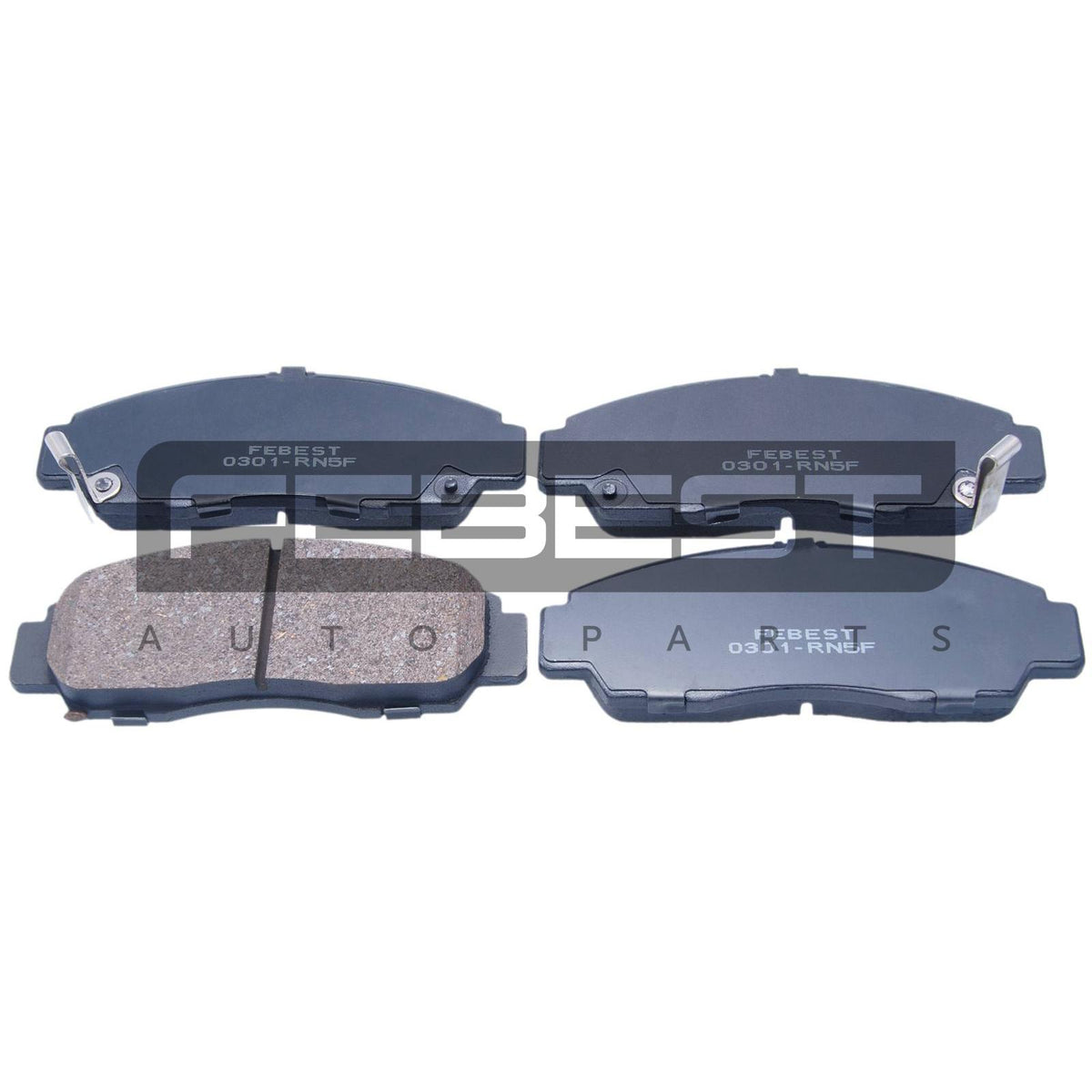 Pad kit, disc brake, front - kit - FEBEST