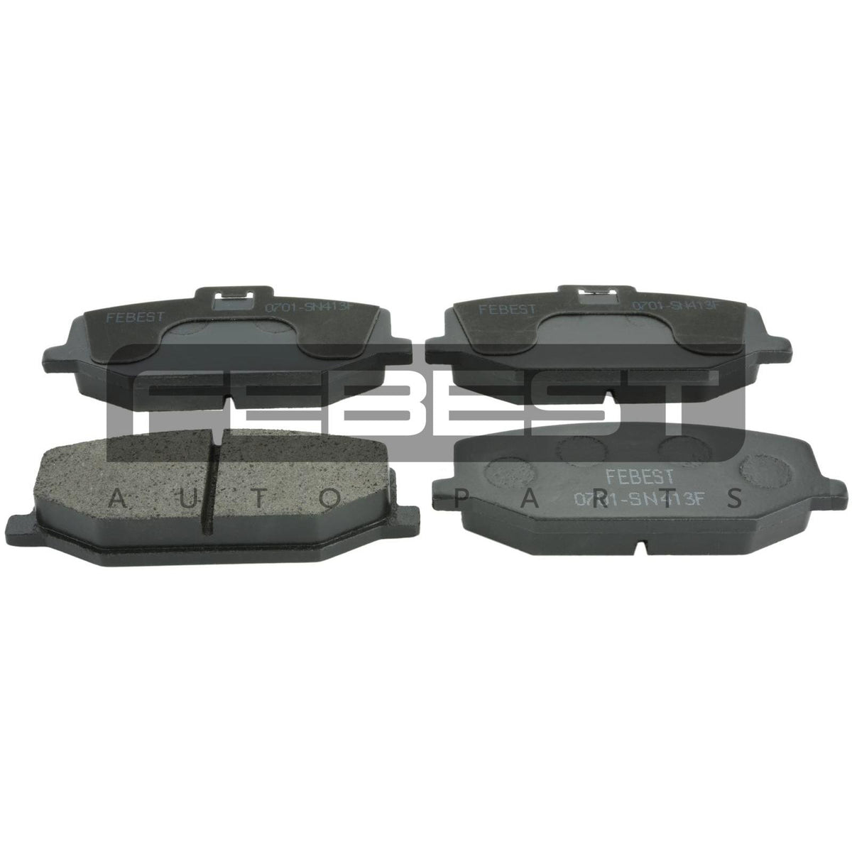 Pad kit, disc brake, front - kit - FEBEST