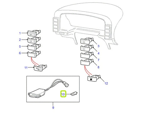 Cap and green bulb (Unit)