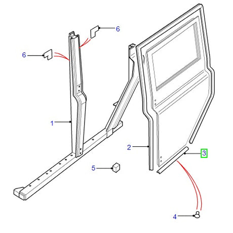 Seal rear door rh