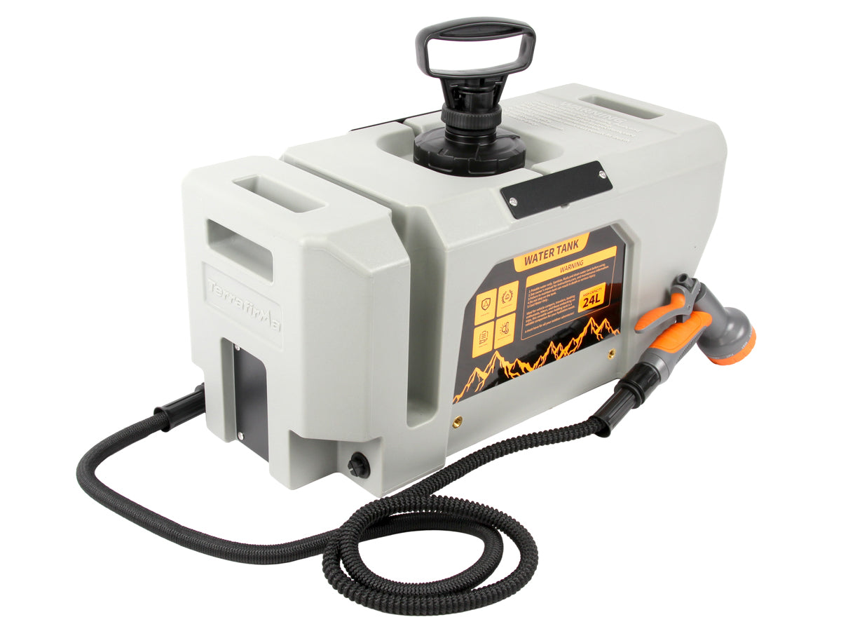 Terrafirma 24LITRE Shower Tank With 3M Hose And Hand Pump