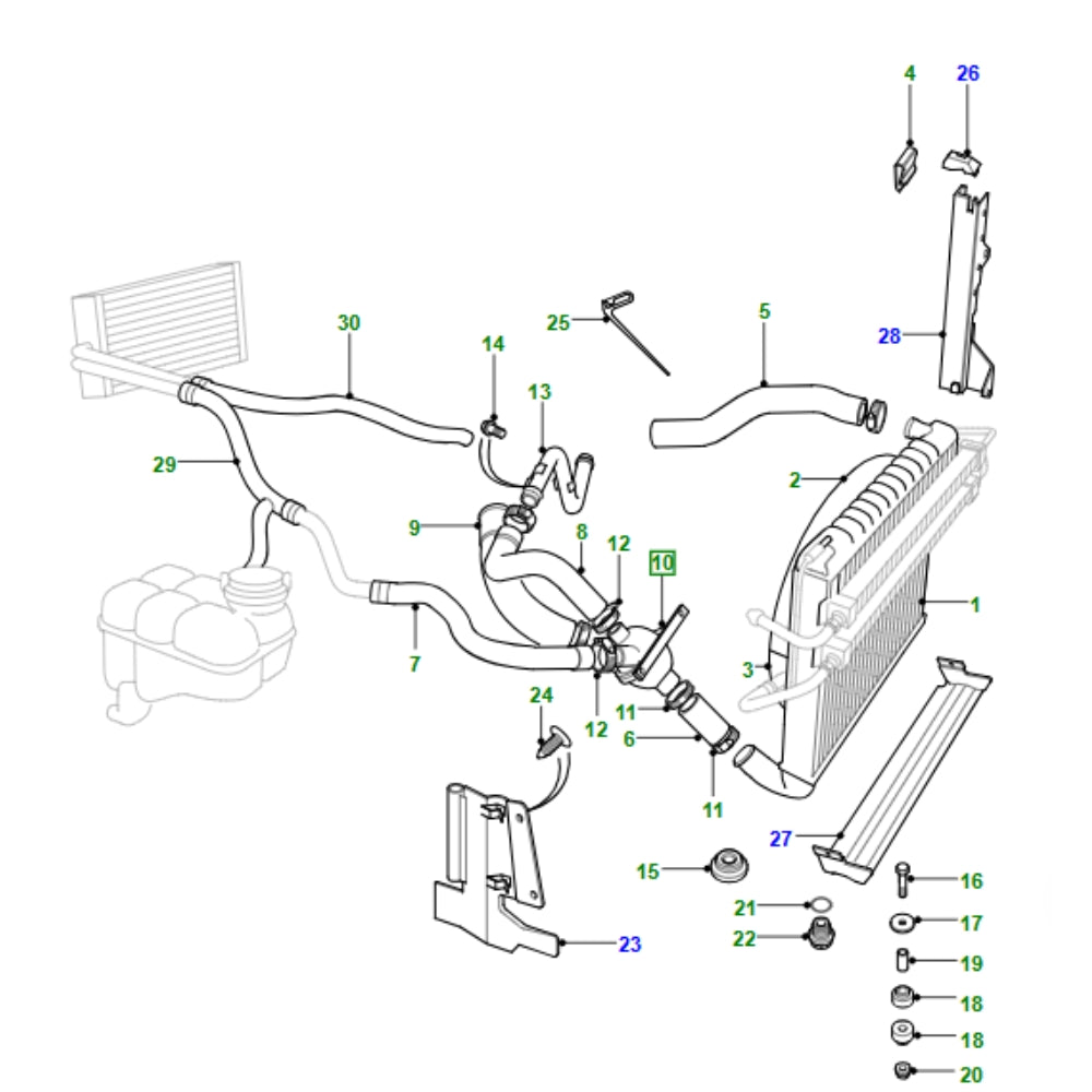 Thermostat for P38 - with Petrol Engine - SKV
