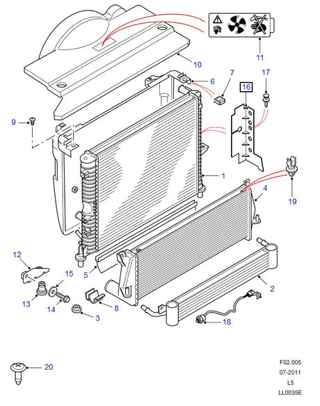 Deflector - lh - genuine land rover