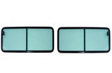 Deluxe Kit Rear Sliding Windows - Pair - Green - ALLMAKES