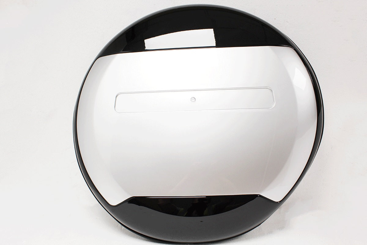 Spare Wheel Cover - Semi-rigid - Glossy Black and Silver - TERRAFIRMA