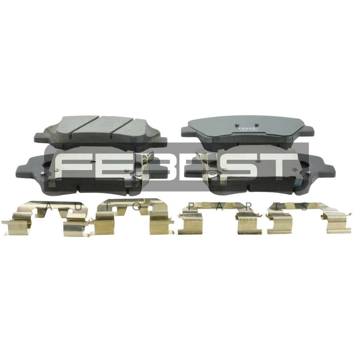 Pad kit, disc brake, front - kit - FEBEST