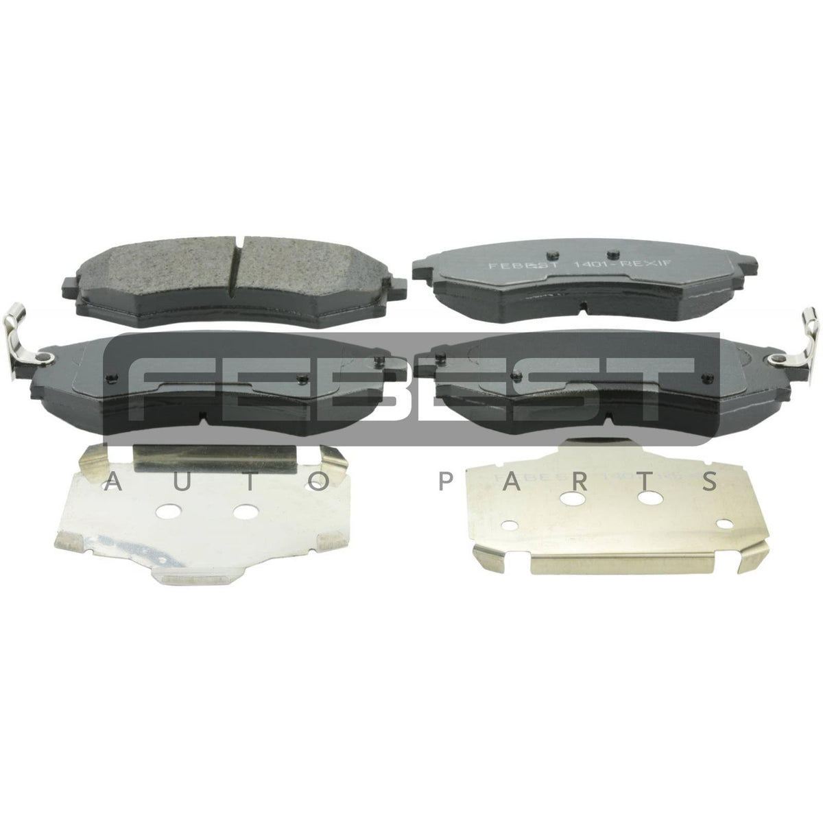 Pad kit, disc brake, front - kit - FEBEST