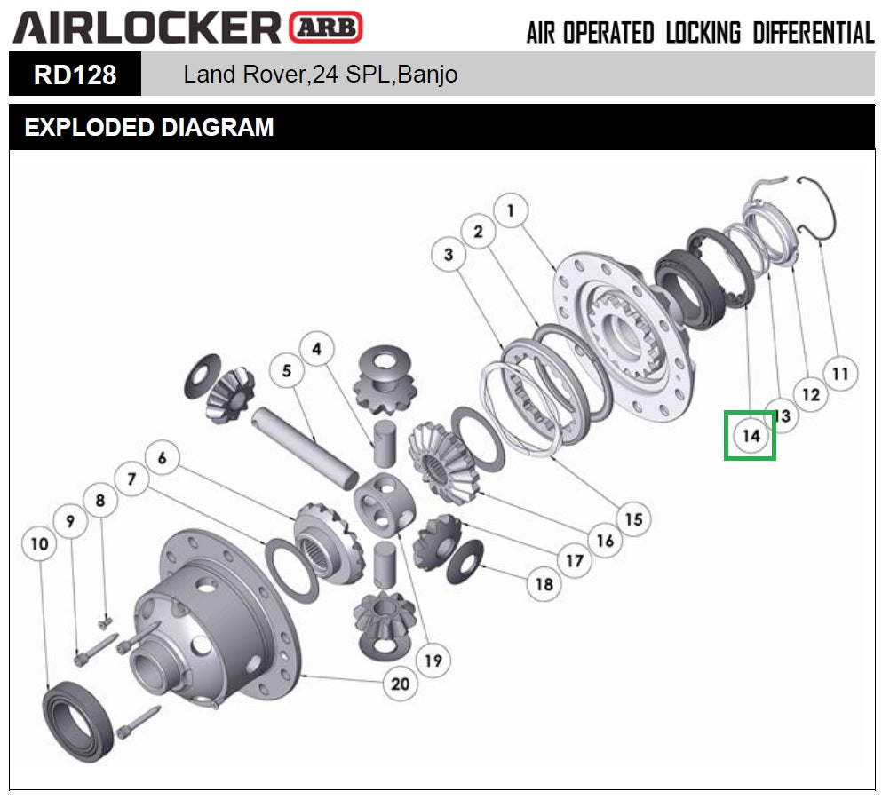 Adjuster nut rd128