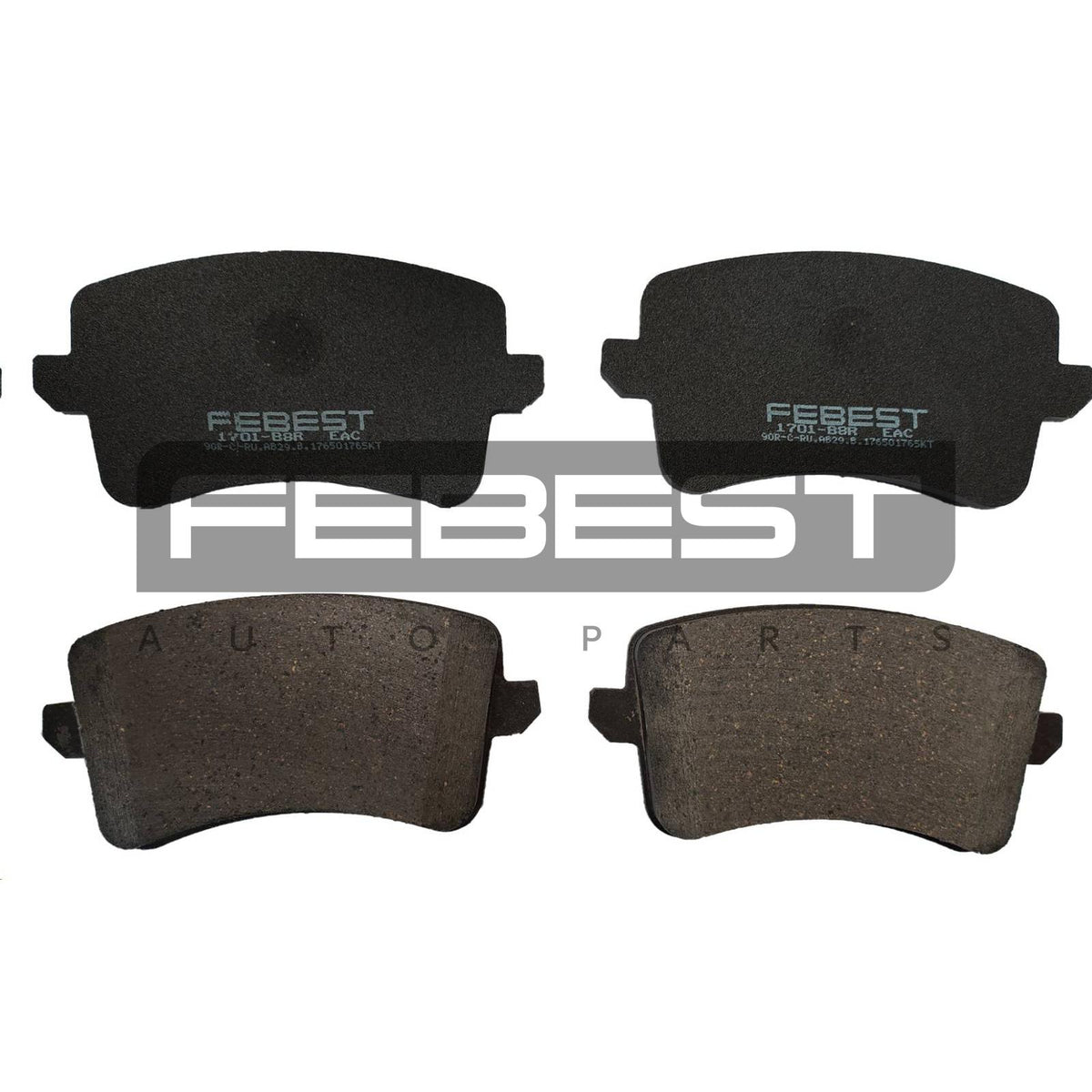 Pad kit, disc brake, rear - FEBEST